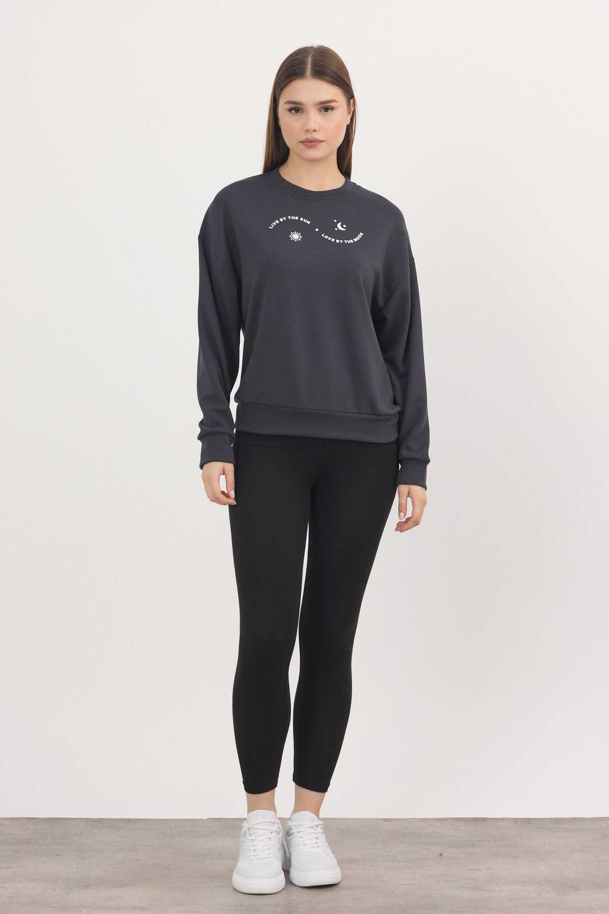 Rays 4003 Baskılı Sweat Antrasit - RAYS