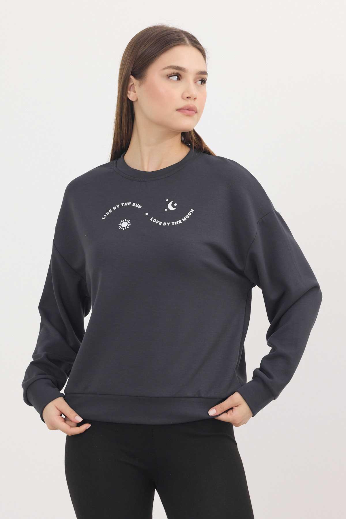 Rays 4003 Baskılı Sweat Antrasit - RAYS