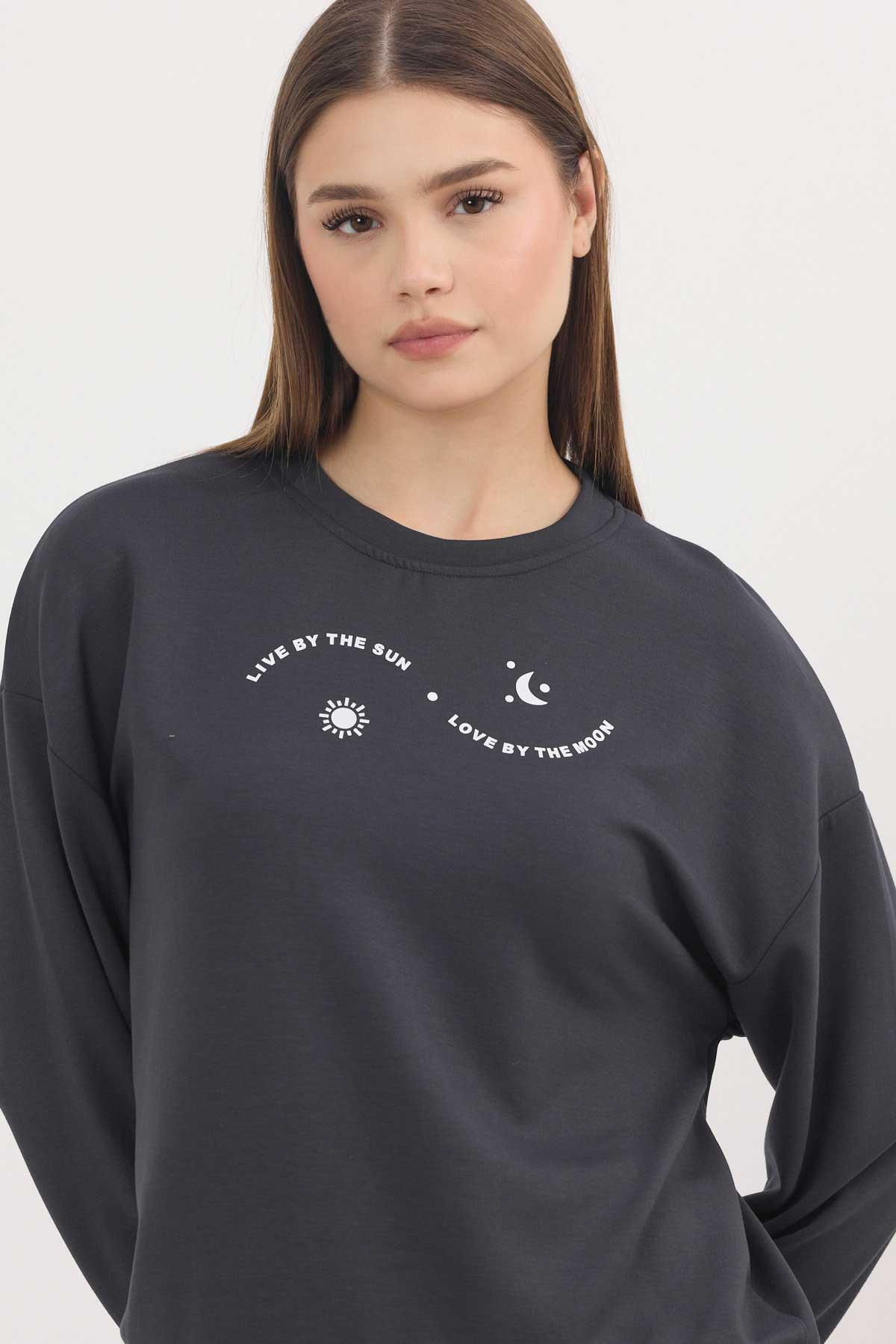 Rays 4003 Baskılı Sweat Antrasit - RAYS