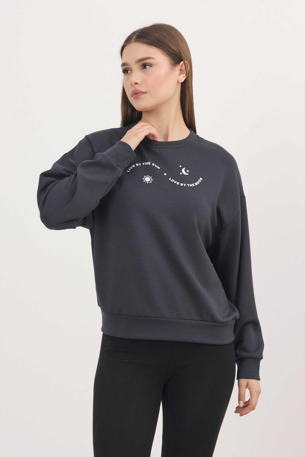 Rays 4003 Baskılı Sweat Antrasit 