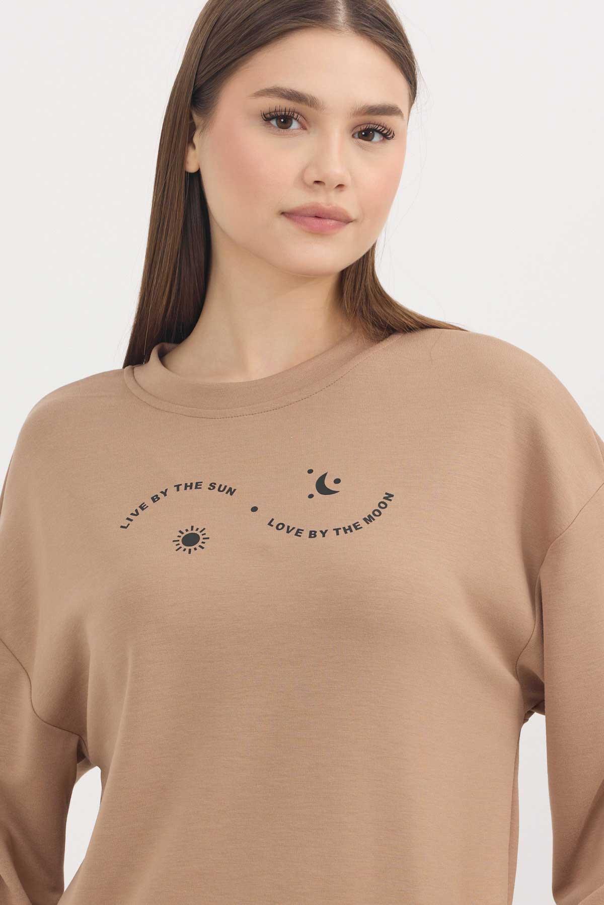 Rays 4003 Baskılı Sweat Camel - RAYS