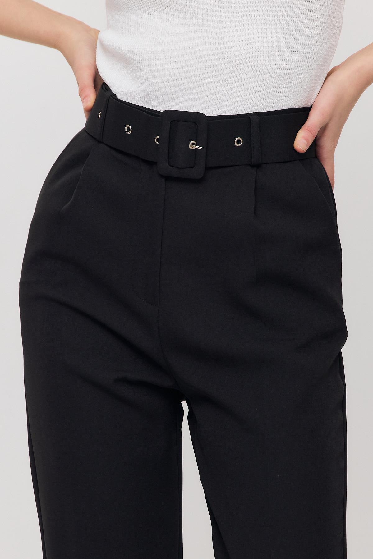 4004 Kemerli Pantolon Siyah - 4