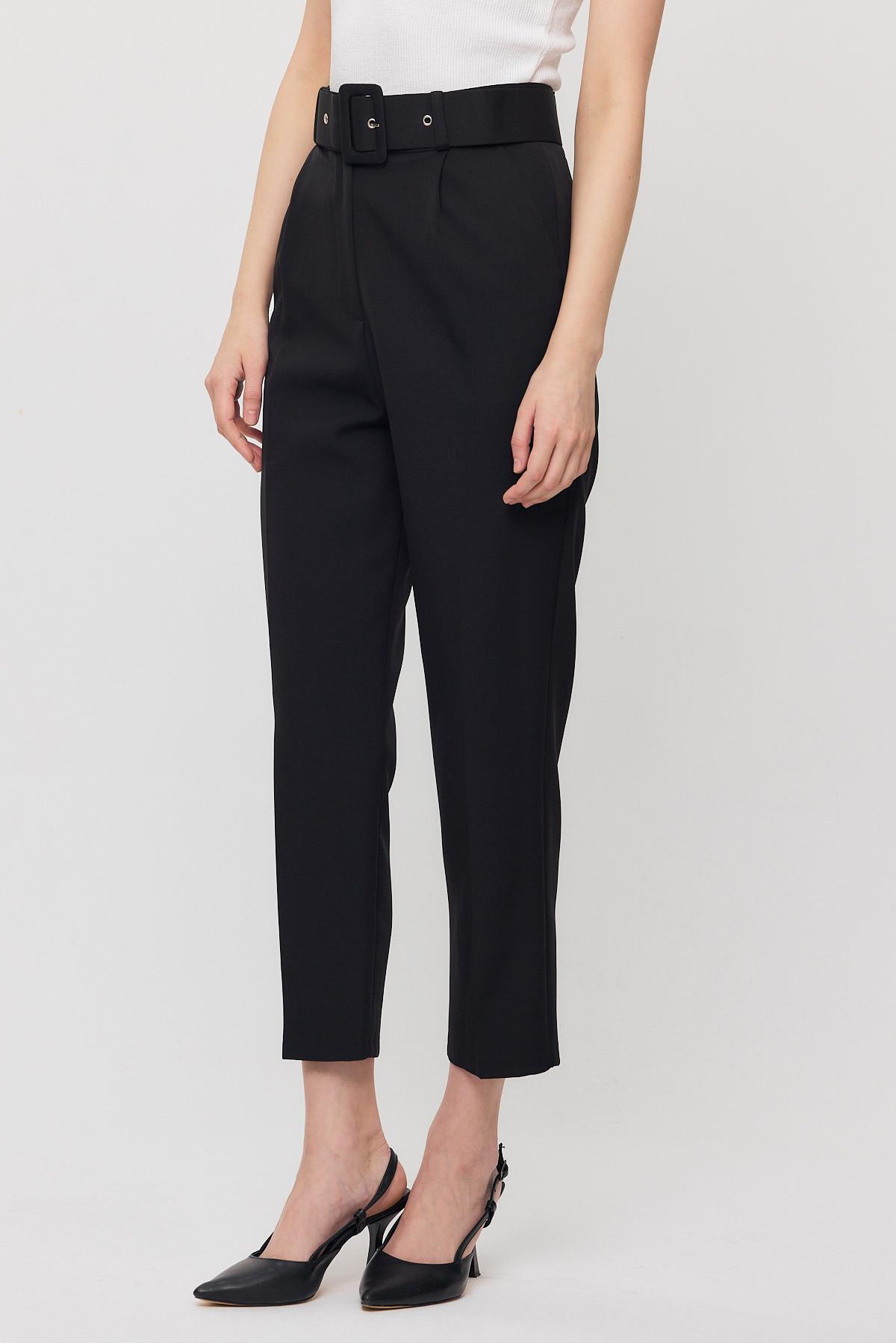 4004 Kemerli Pantolon Siyah - 3