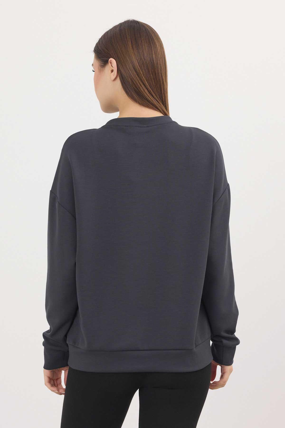 Antrasit Dreamer Nakış Detay Oysho Sweat 4004 - 5