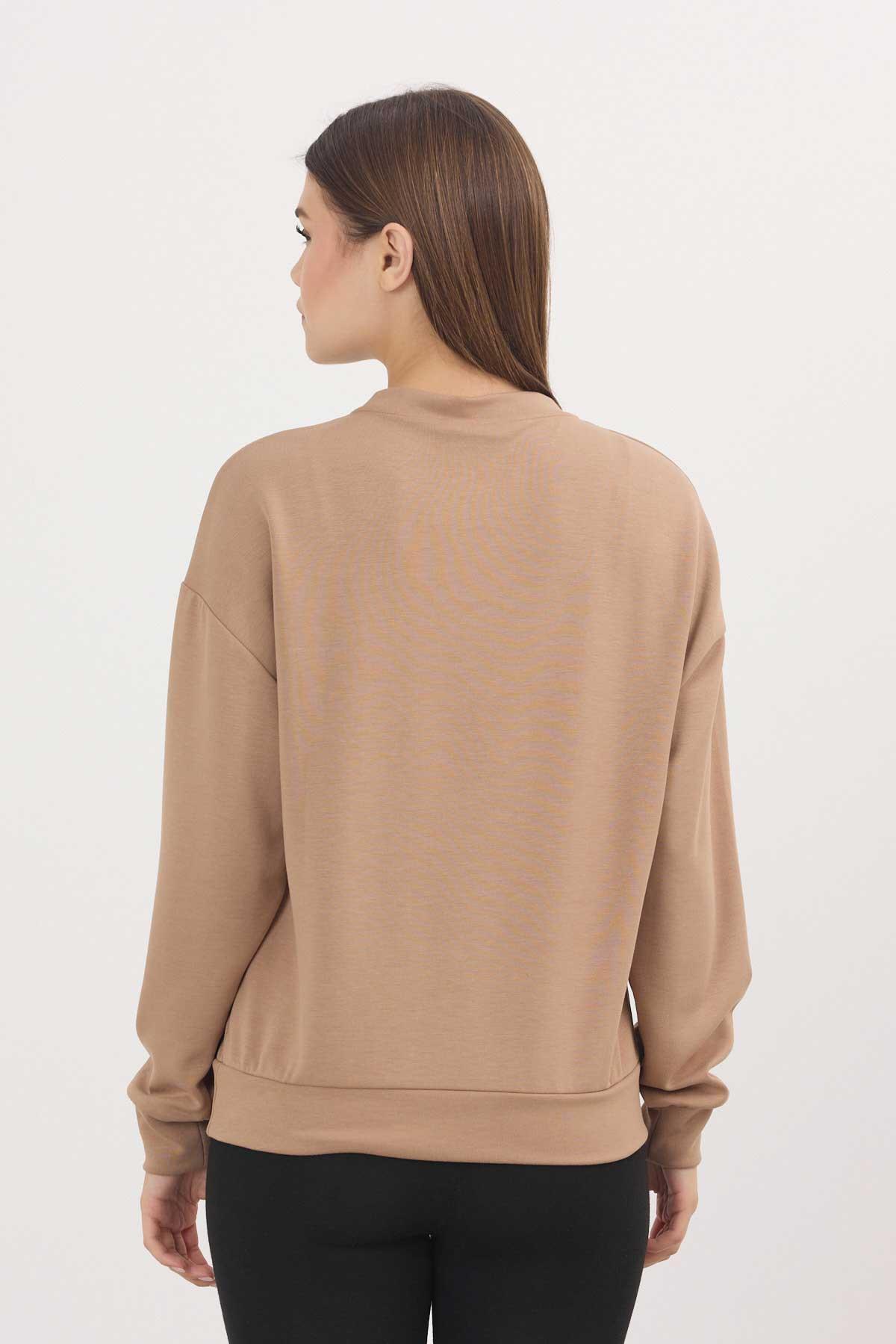 4004 Dreamer Nakış Detay Sweat Camel - 5