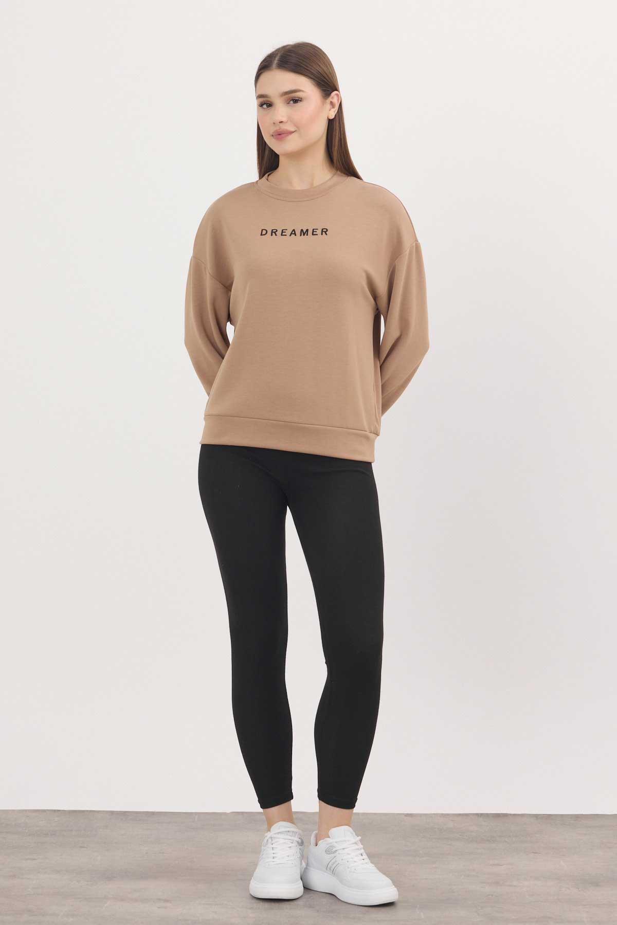 Camel Dreamer Nakış Detay Oysho Sweat 4004 - 2