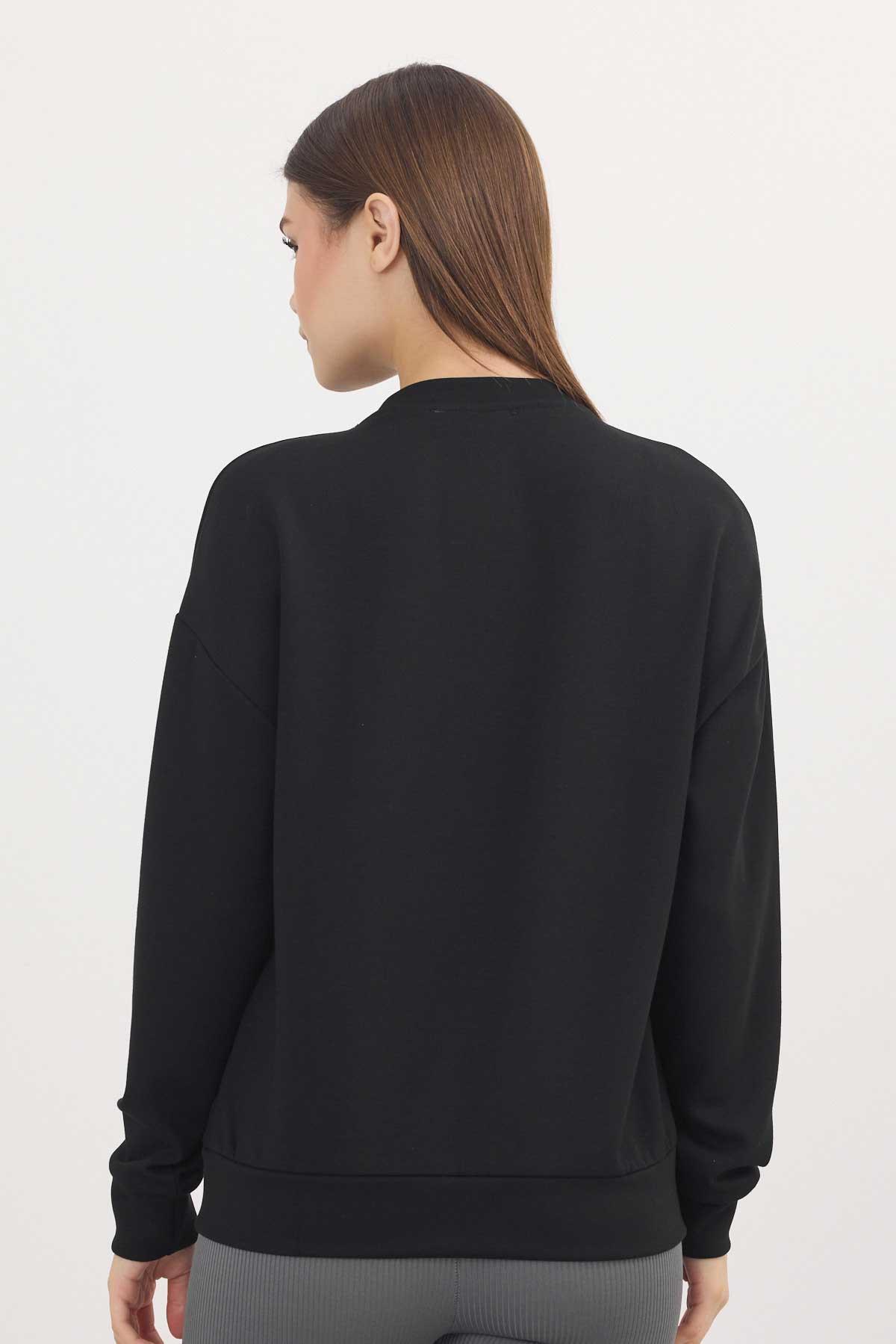 4004 Dreamer Nakış Detay Sweat Siyah - 5