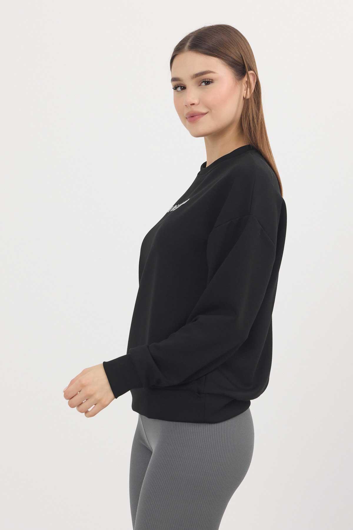 Siyah Dreamer Nakış Detay Oysho Sweat 4004 - 6