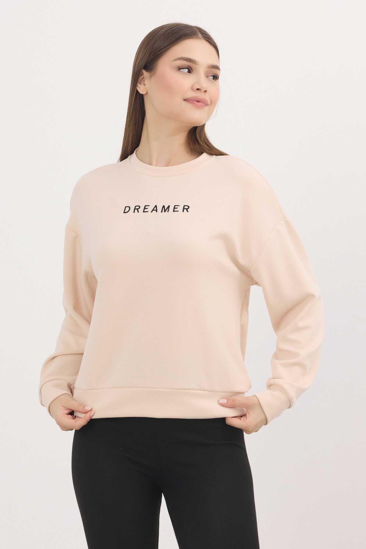 4004 Dreamer Nakış Detay Sweat Taş 