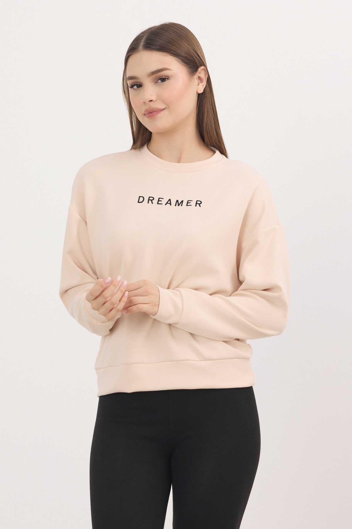 4004 Dreamer Nakış Detay Sweat Taş - 8