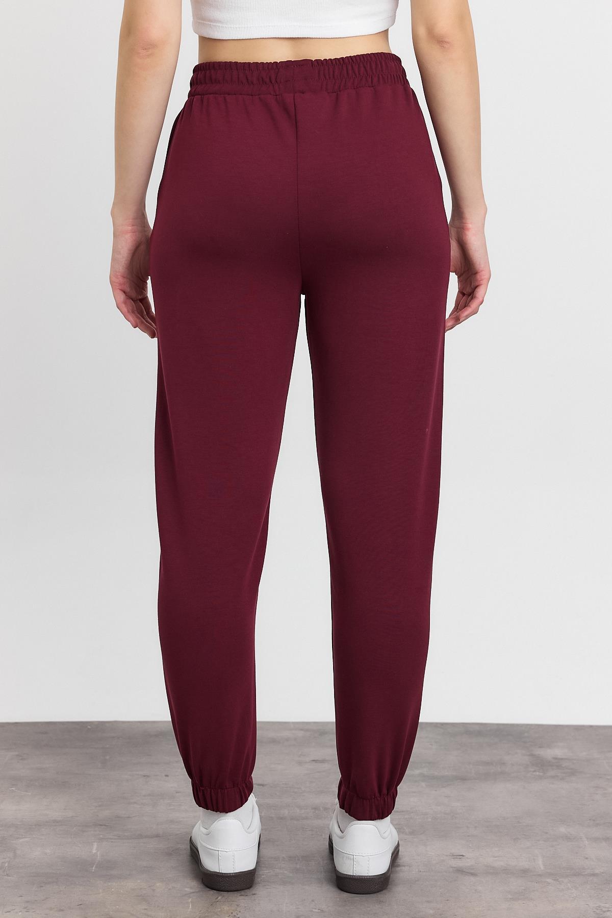 Bordo Ön Aksesuar Detay Eşofman 4011 - 5