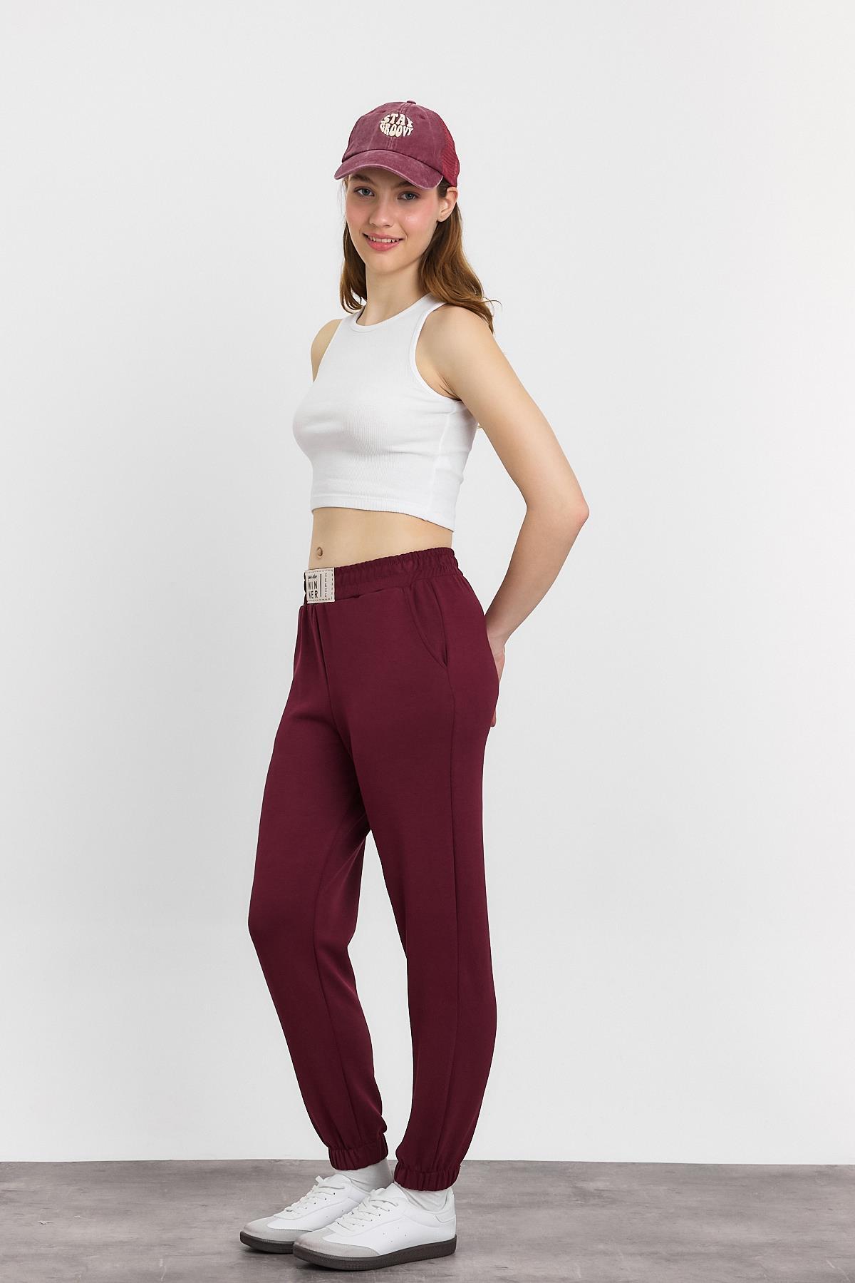 Bordo Ön Aksesuar Detay Eşofman 4011 - 8