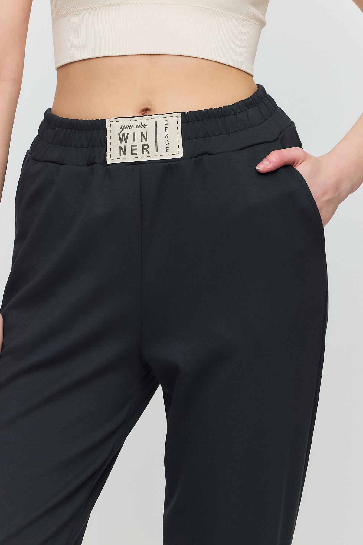 4011 Ön Aksesuar Detay Eşofman Füme - 4