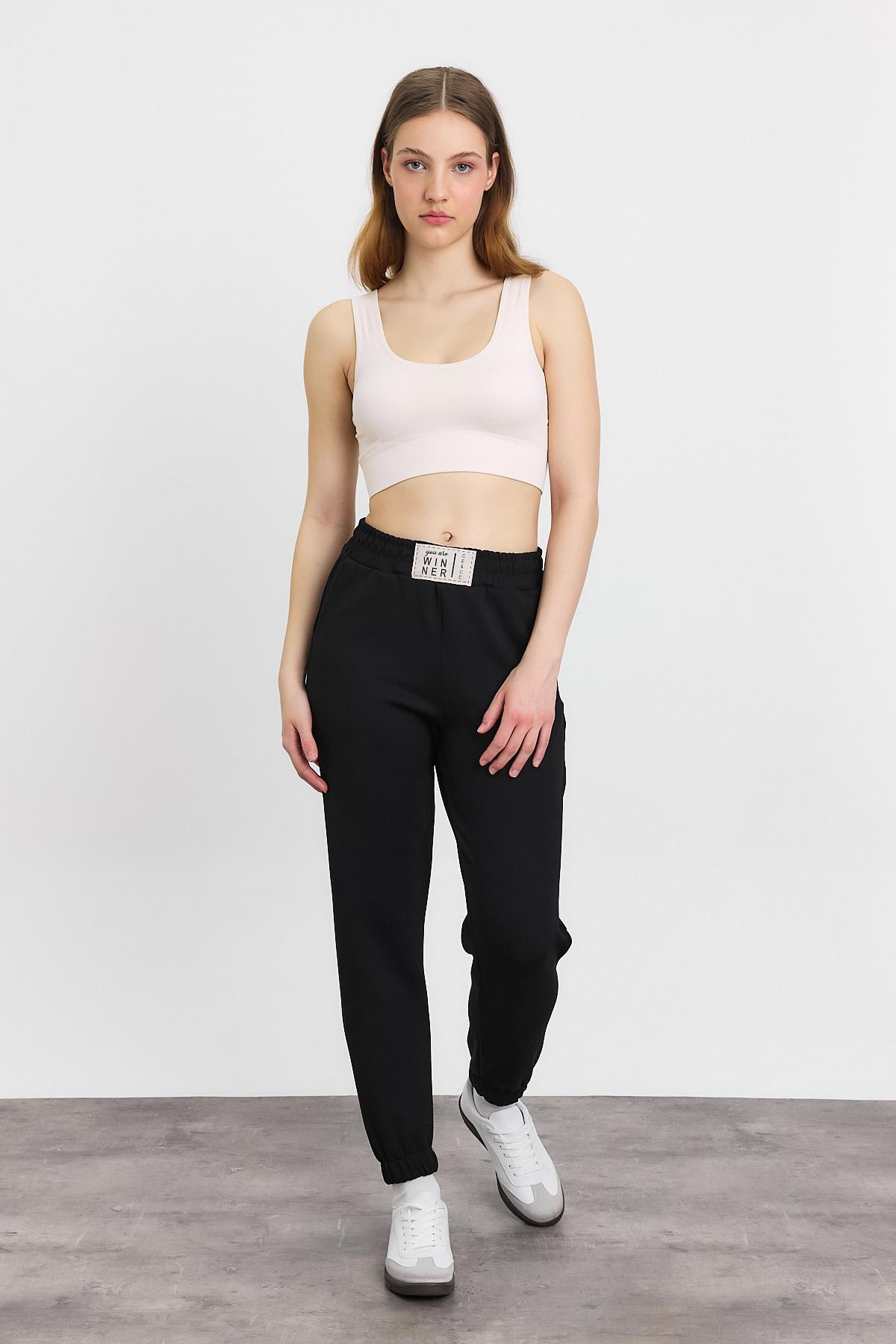 Siyah Ön Aksesuar Detay Eşofman 4011 - 7