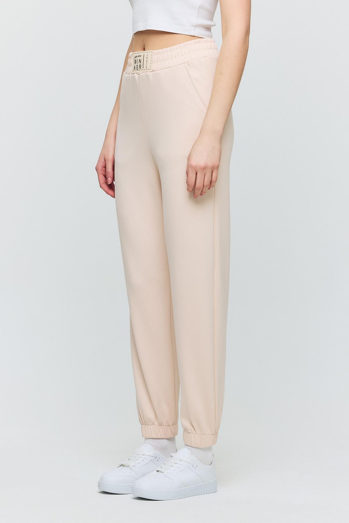 4011 Ön Aksesuar Detay Eşofman Taş - 7