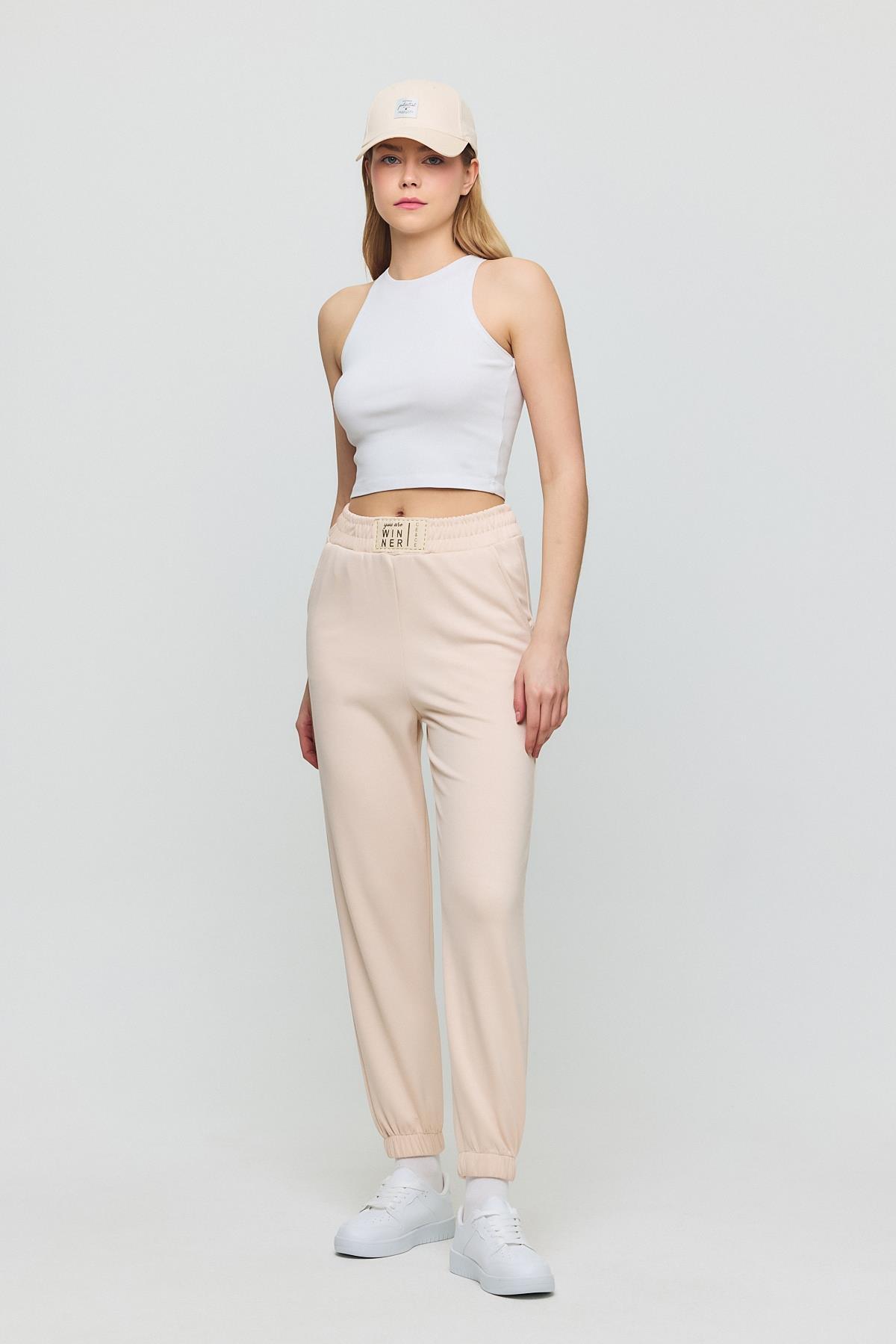 4011 Ön Aksesuar Detay Eşofman Taş - 8