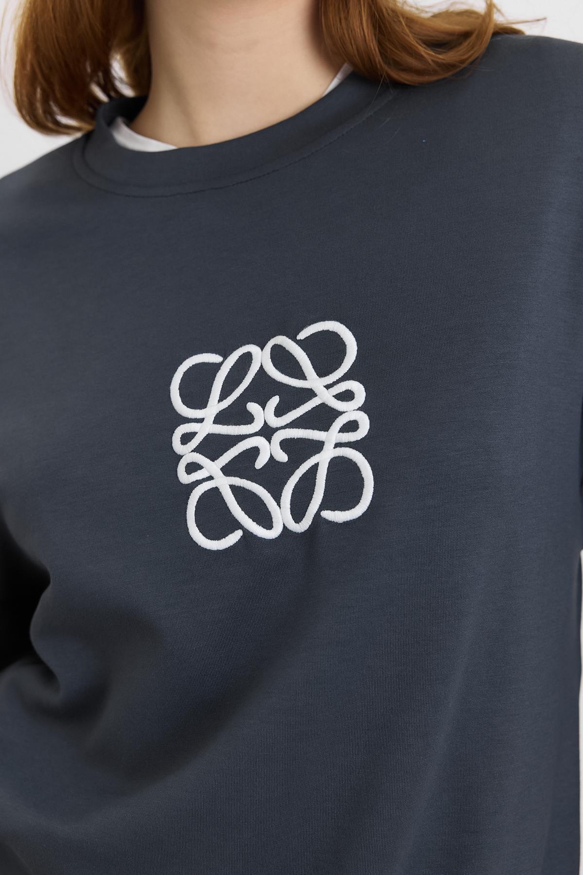 4013 Nakış Detay Pantolon Takım Antrasit - 3