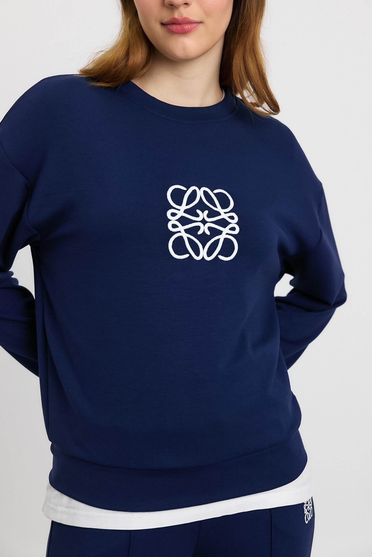 4013 Nakış Detay Pantolon Takım Laci - 3