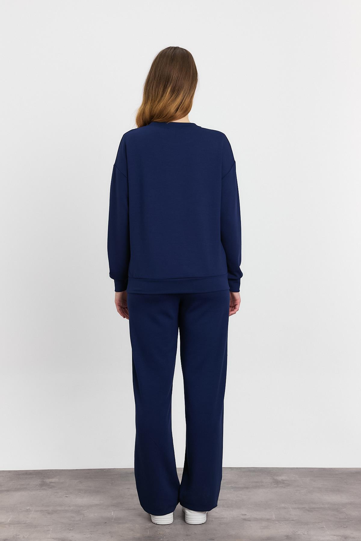 4013 Nakış Detay Pantolon Takım Laci - 5