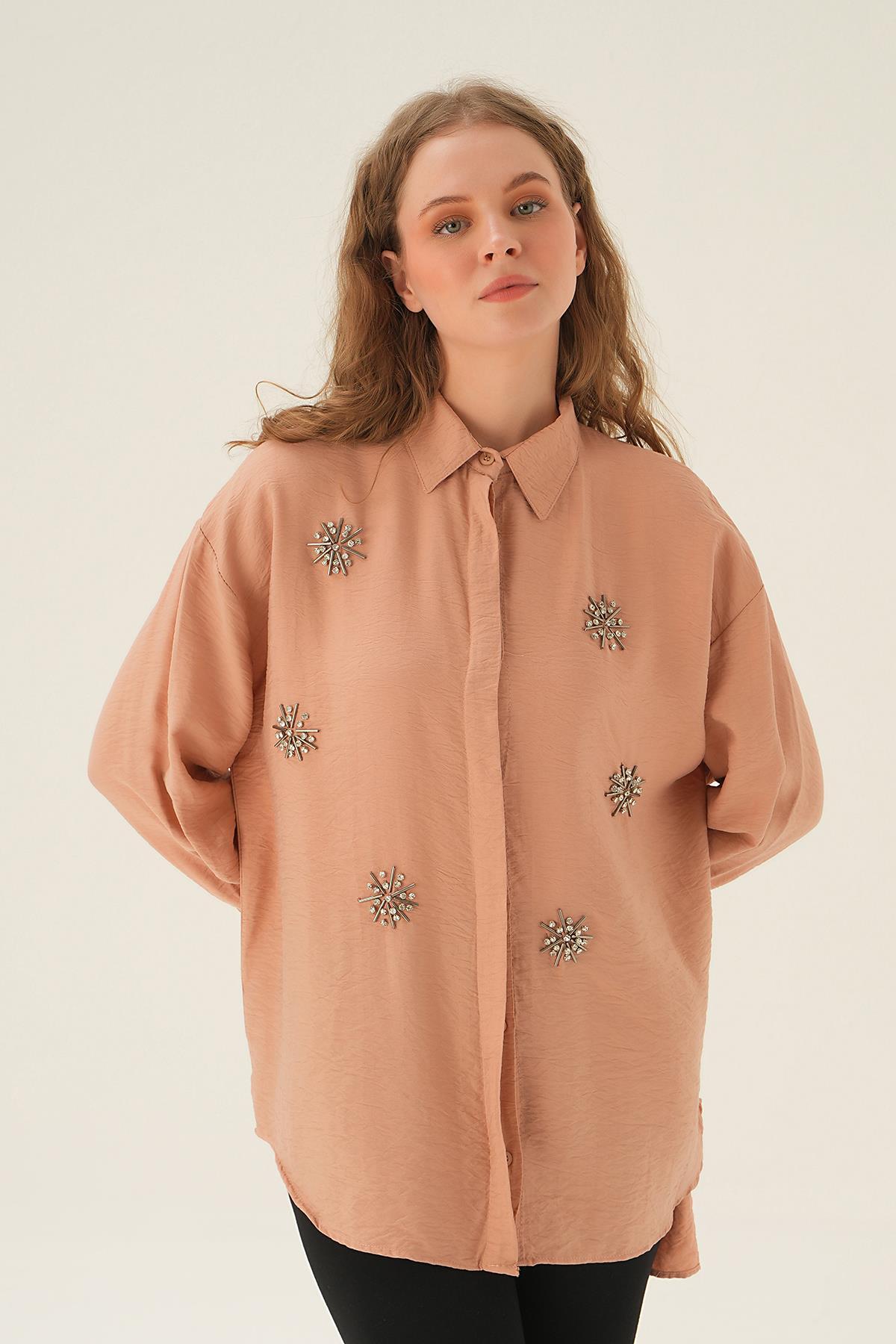 4016 Taş İşlemeli Gömlek Bisküvi 