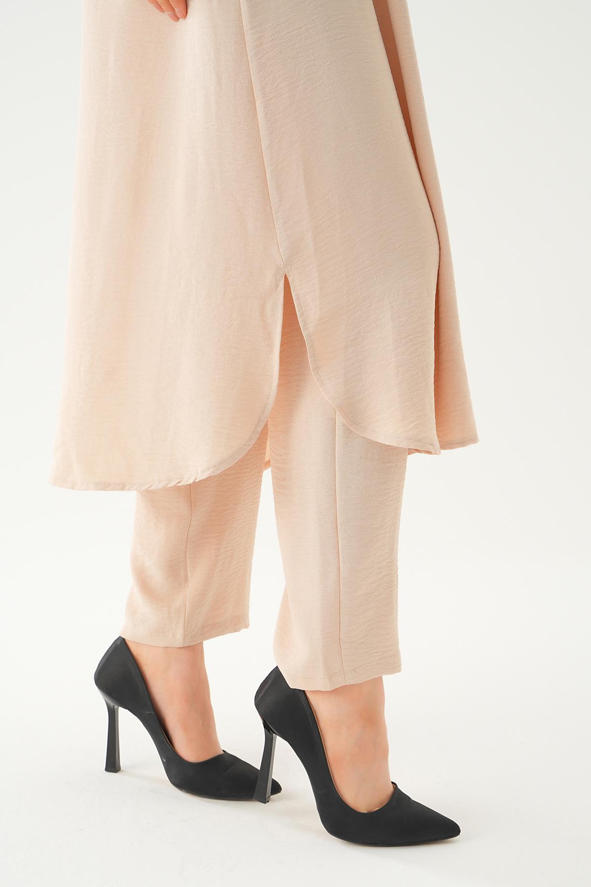 4016A Tunik Pantolon Takım Bej - 5