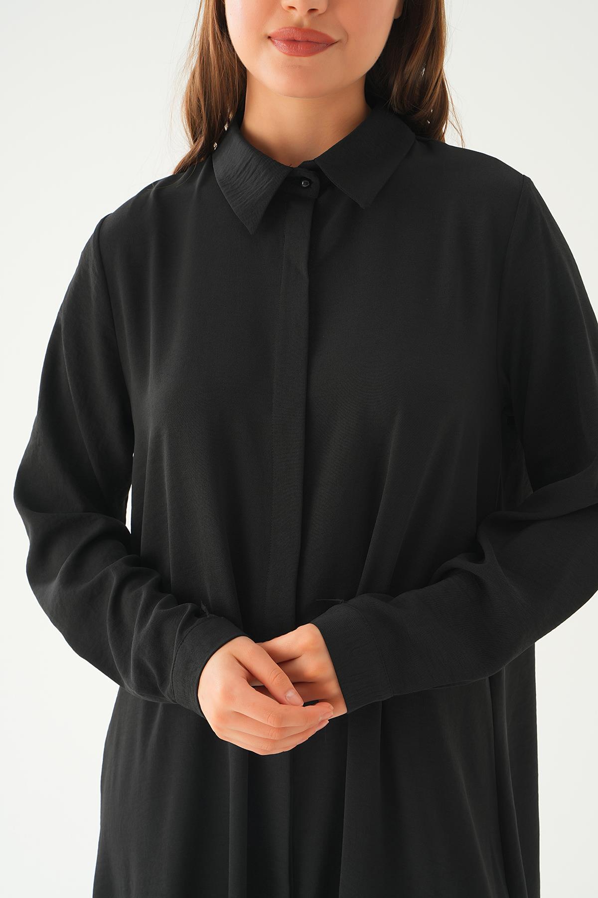 4016A Tunik Pantolon Takım Siyah - 6