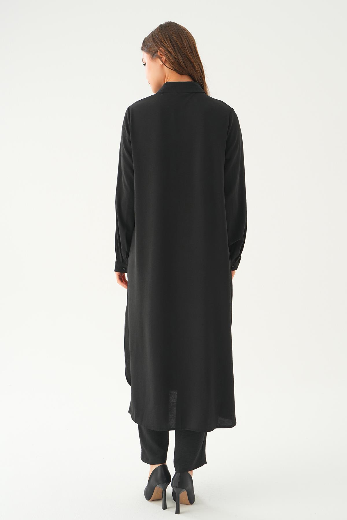Siyah Tunik Pantolon Takım 4016A - 5