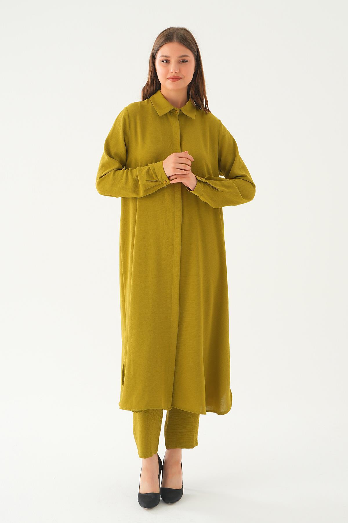 4016A Tunik Pantolon Takım Yağ Yeşili - 1