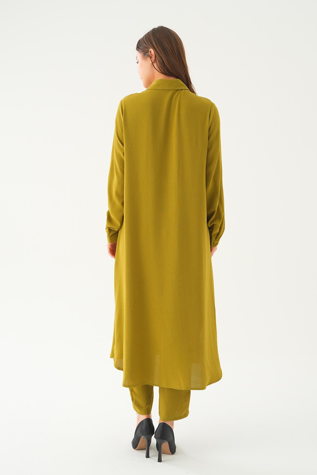 4016A Tunik Pantolon Takım Yağ Yeşili - 4