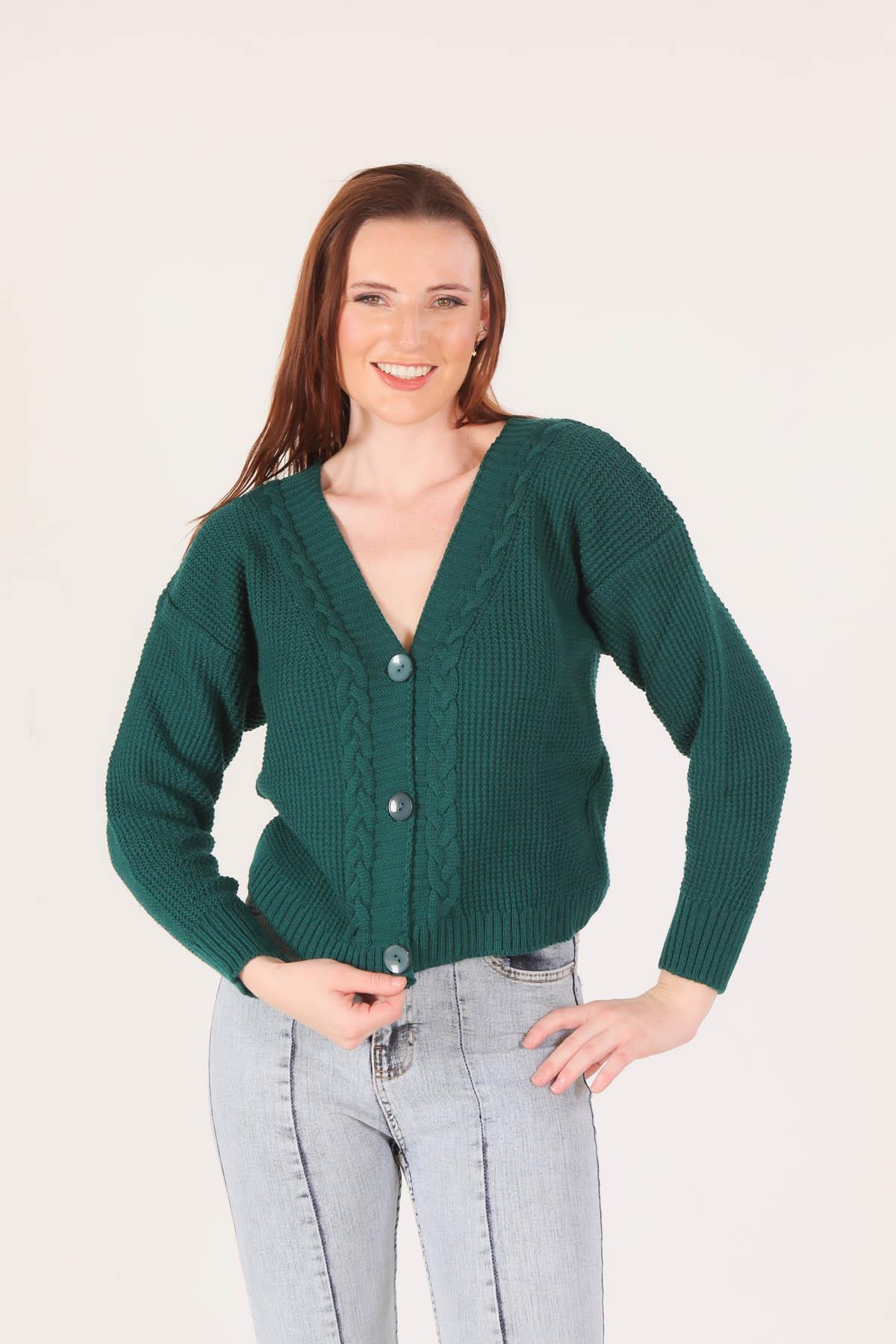 Nefti Örgü Detay Kısa Hırka 4018 - 1