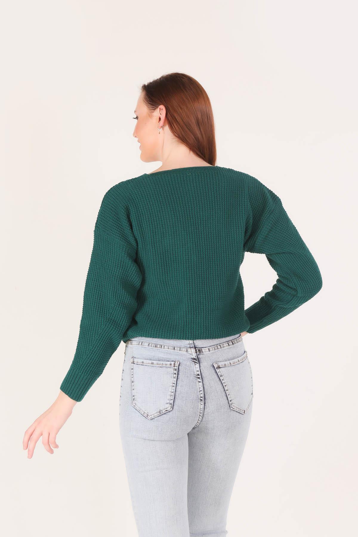 Nefti Örgü Detay Kısa Hırka 4018 - 3