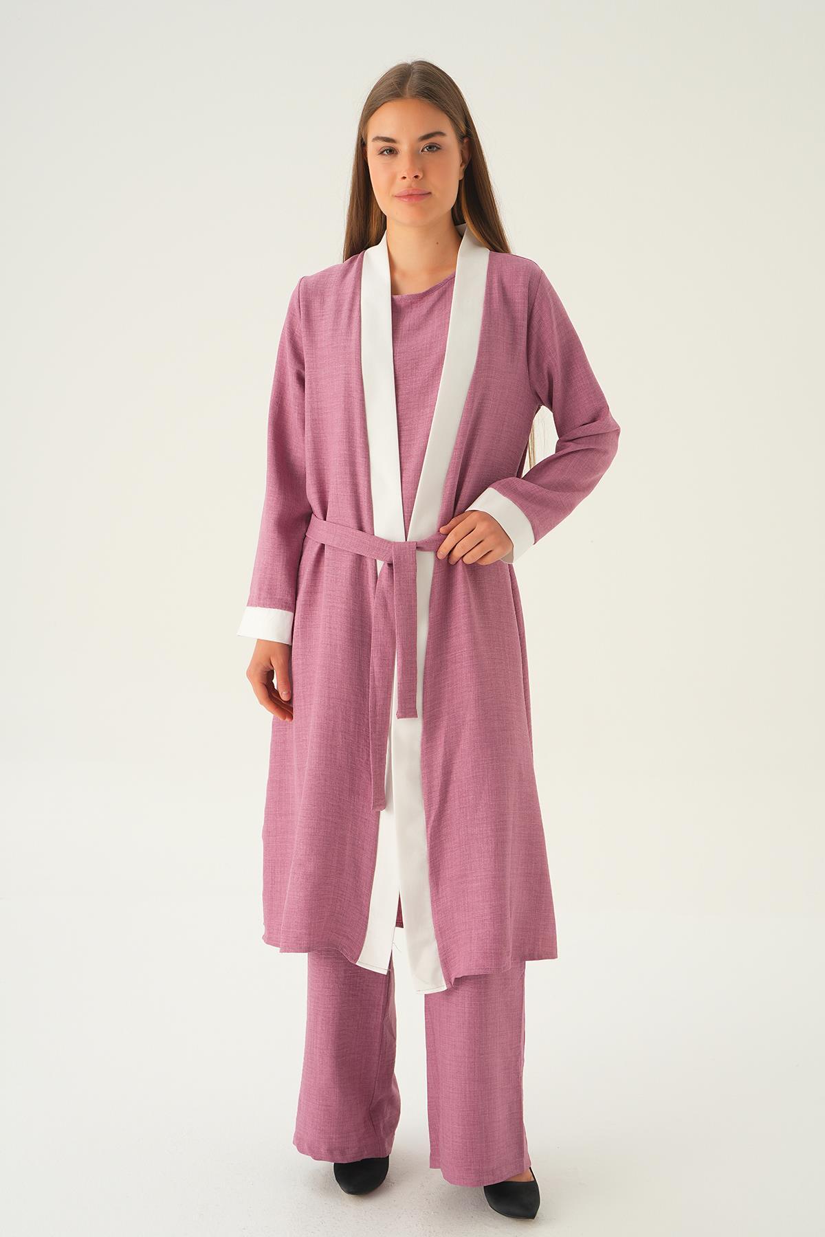 Gül 3'lü Kimono Takım 4018A - 1