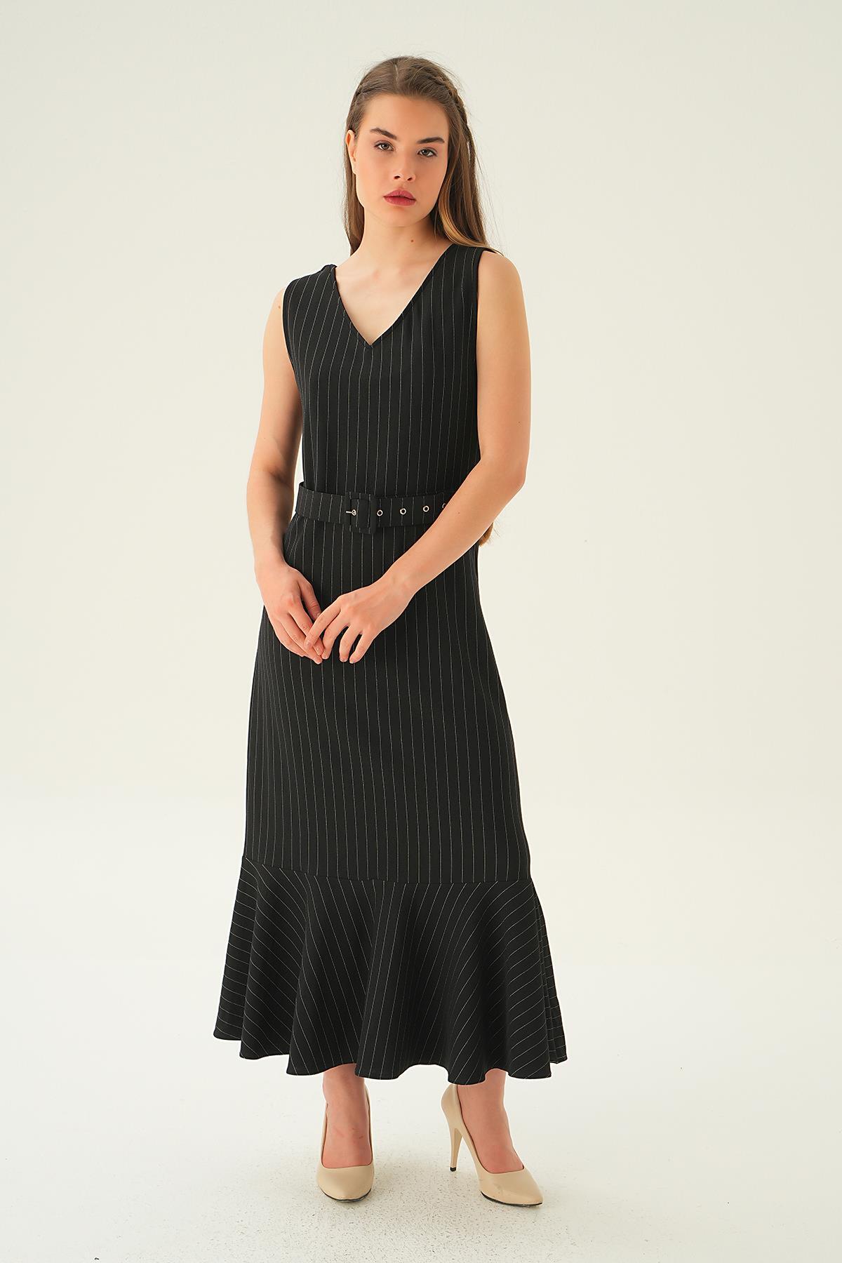 Siyah Kemerli V Yaka Jile 4026A - 3