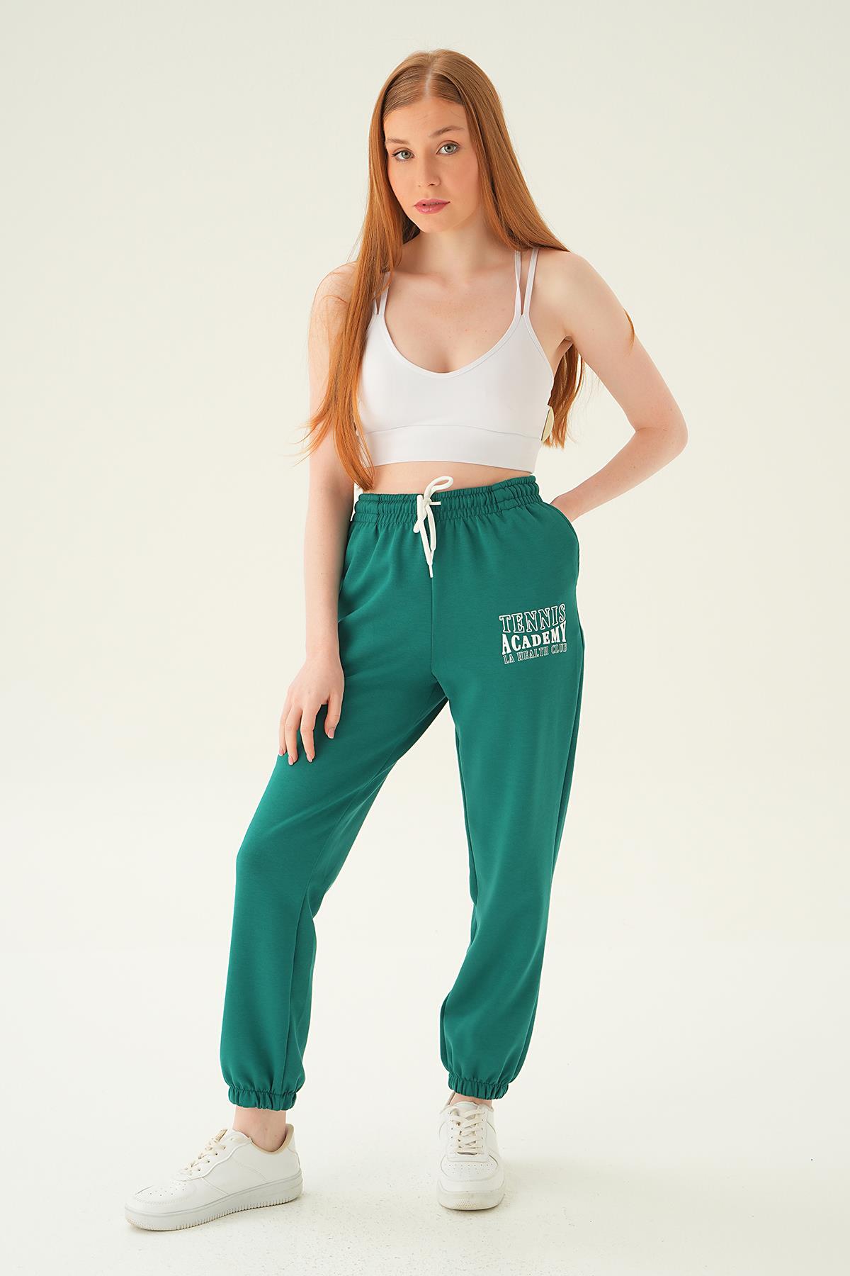 Benetton Yeşili Lastik Detay Eşofman 4048A - 3