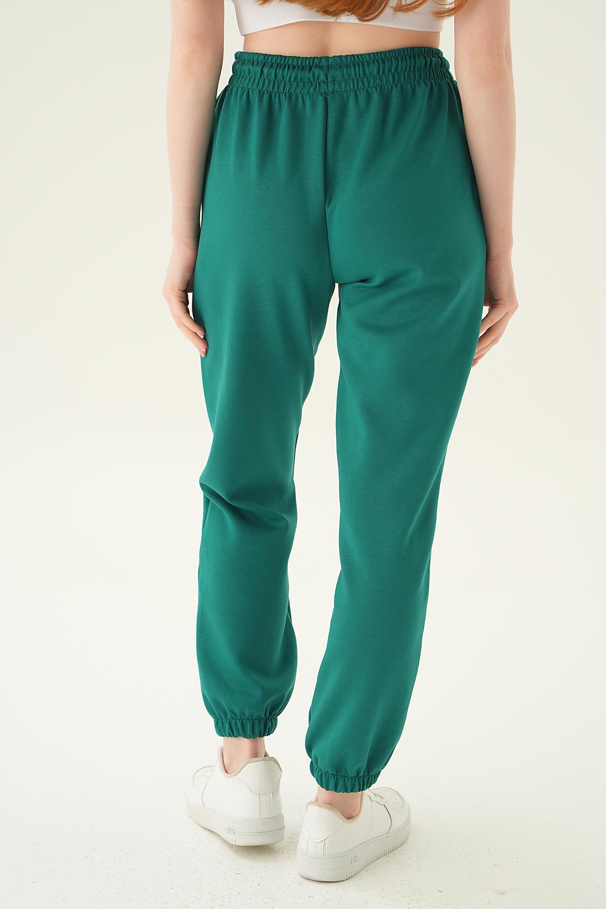 Benetton Yeşili Lastik Detay Eşofman 4048A - 6