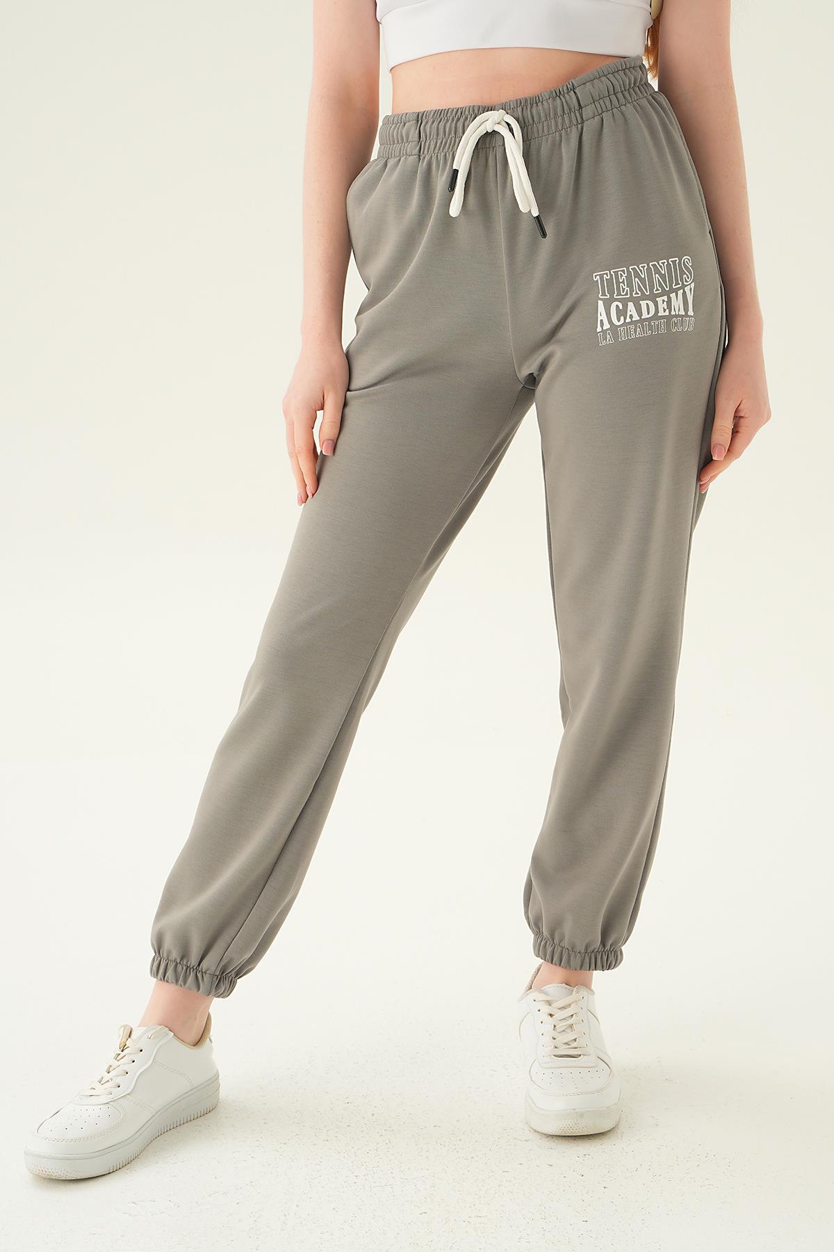 Gri Lastik Detay Eşofman 4048A - 3