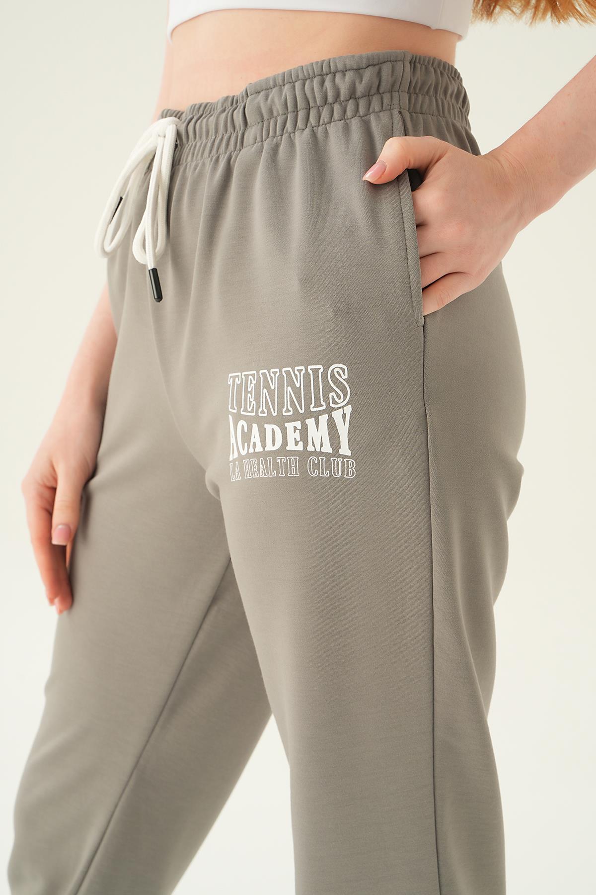 Gri Lastik Detay Eşofman 4048A - 6