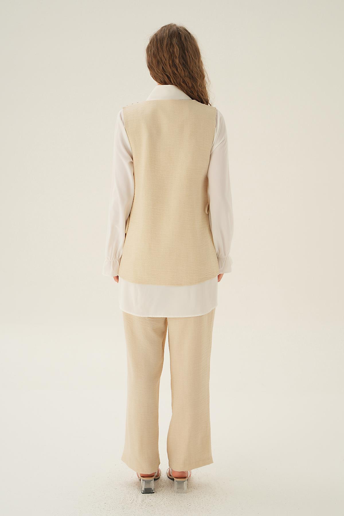 Bej Taş Detay 3'lü Takım 4053A - 5