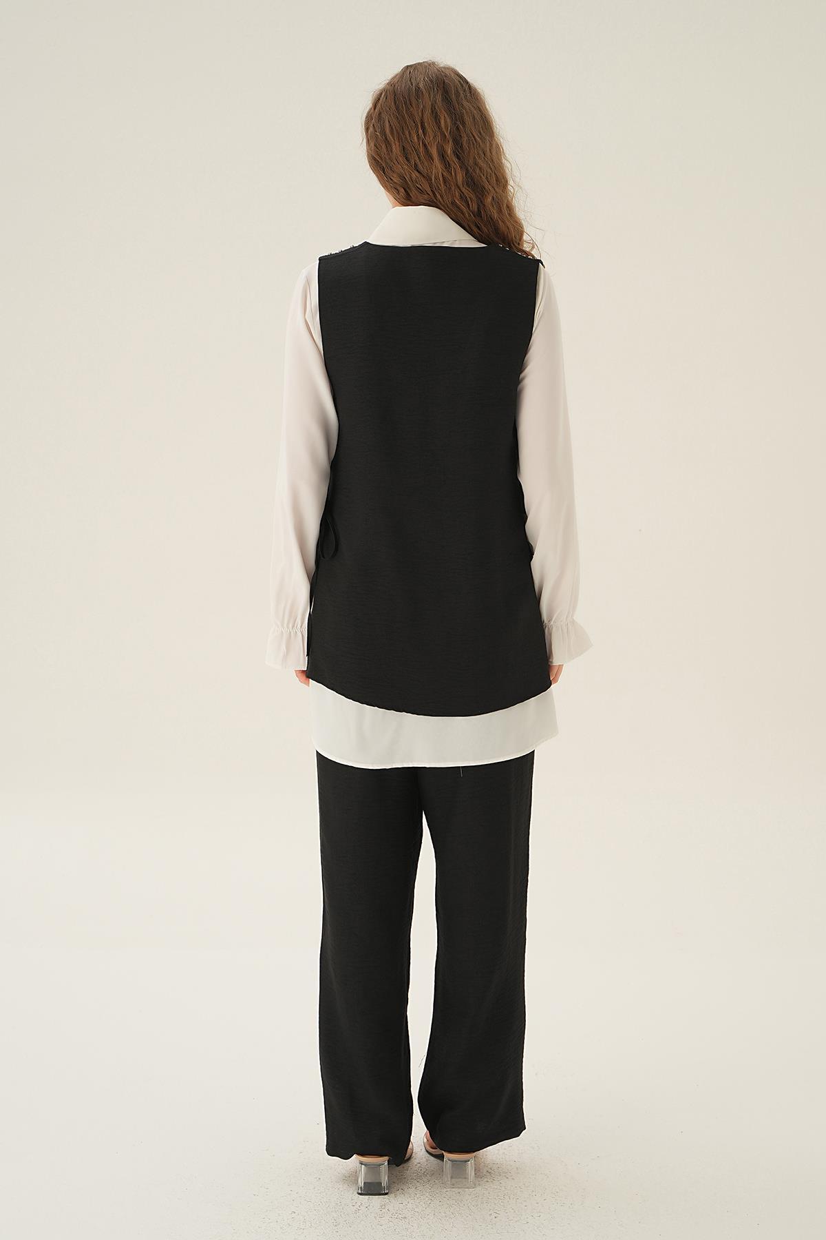 Siyah Taş Detay 3'lü Takım 4053A - 5