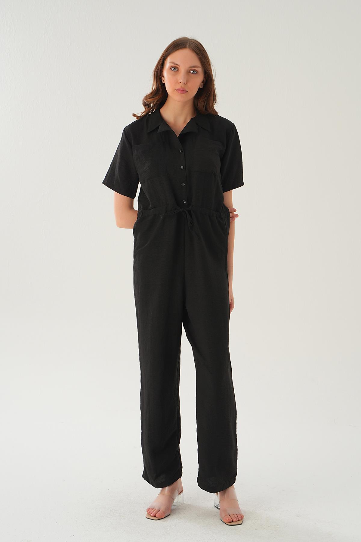 Siyah Kendinden Kemerli Tulum 4057 - 1