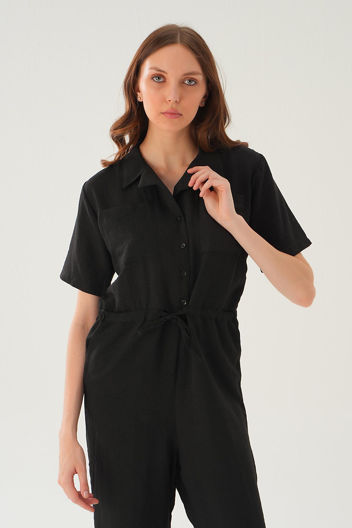 Siyah Kendinden Kemerli Tulum 4057 - 4