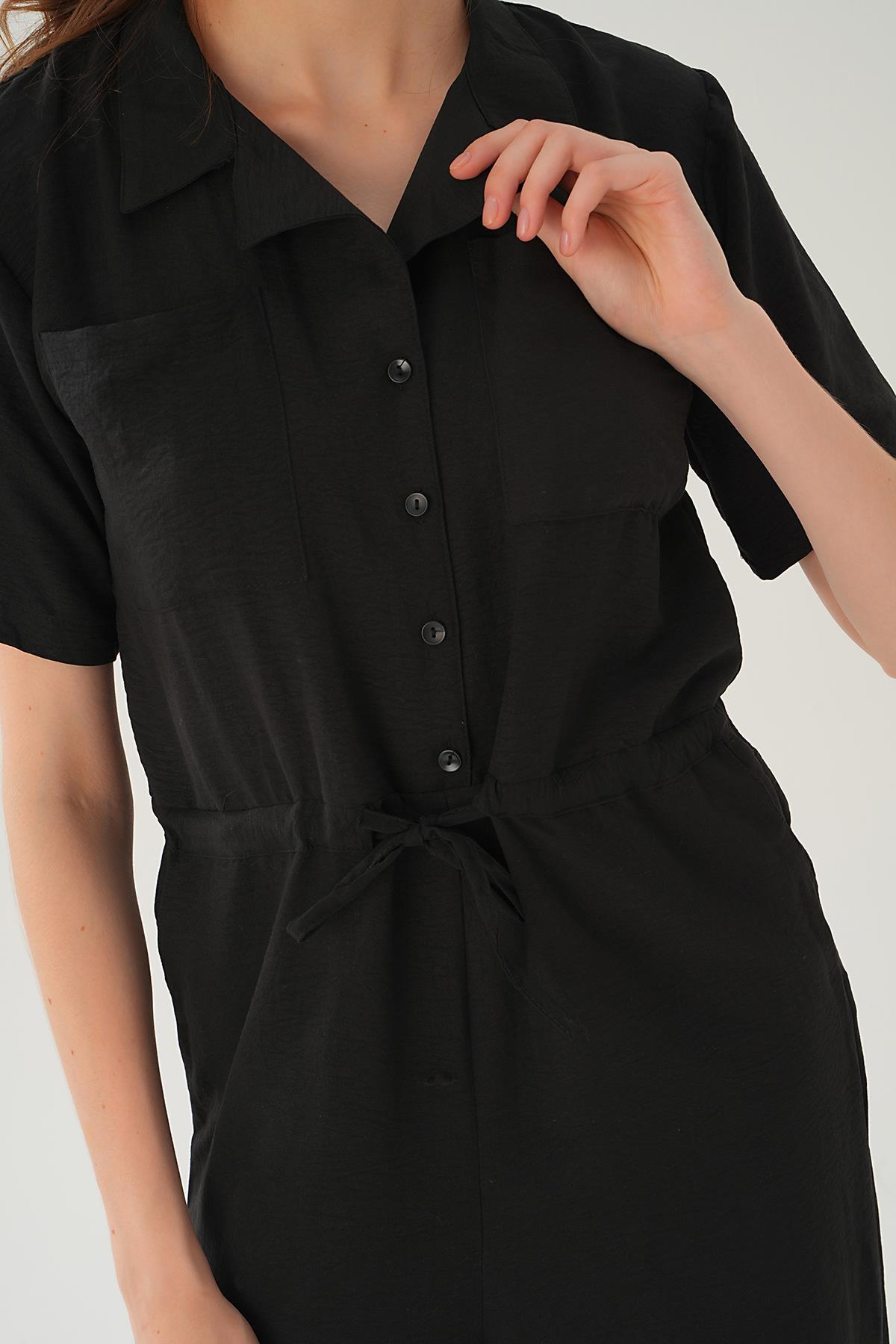 Siyah Kendinden Kemerli Tulum 4057 - 6