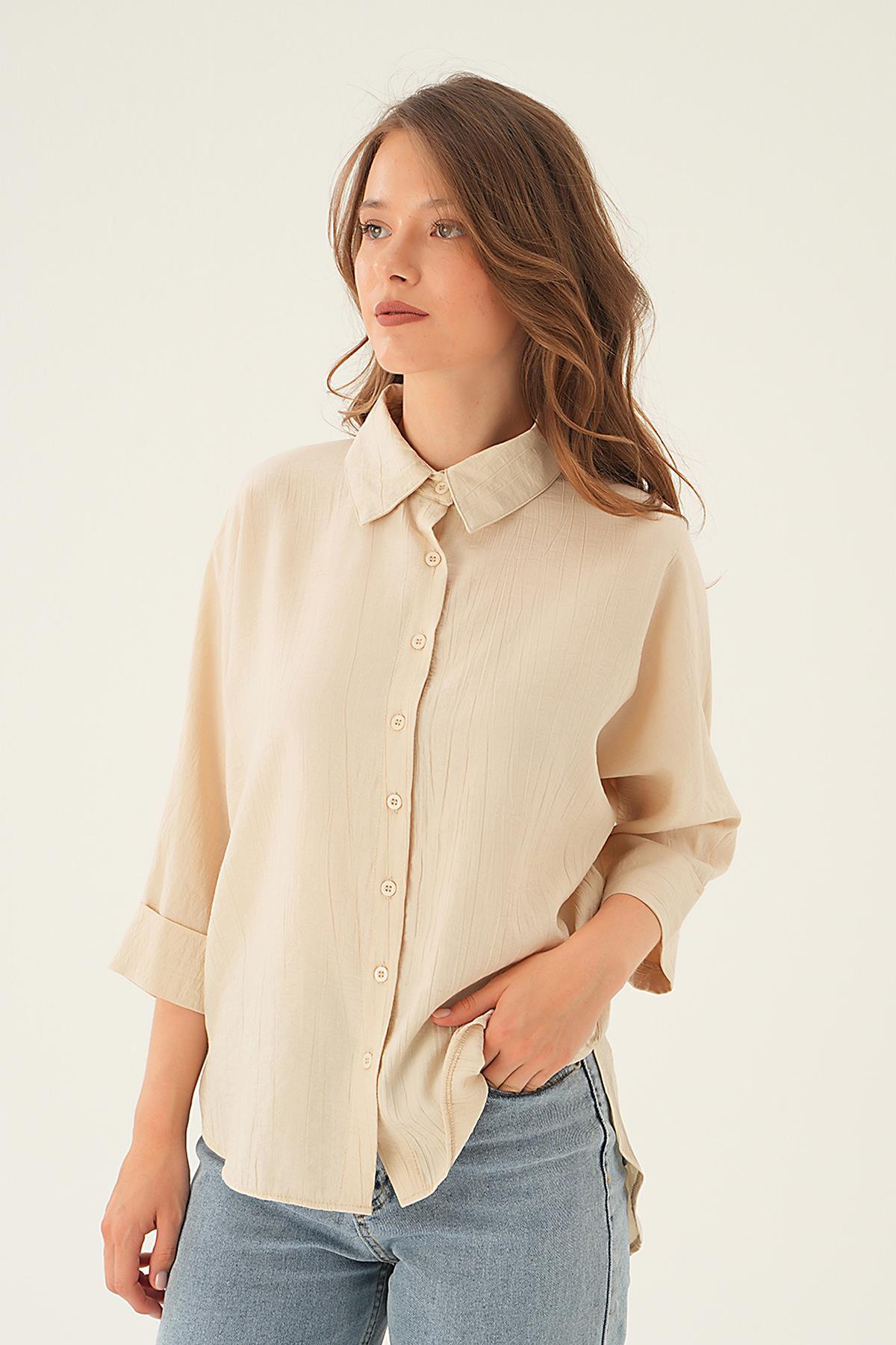 Bej Fakir Kol Gömlek 4058A - 2