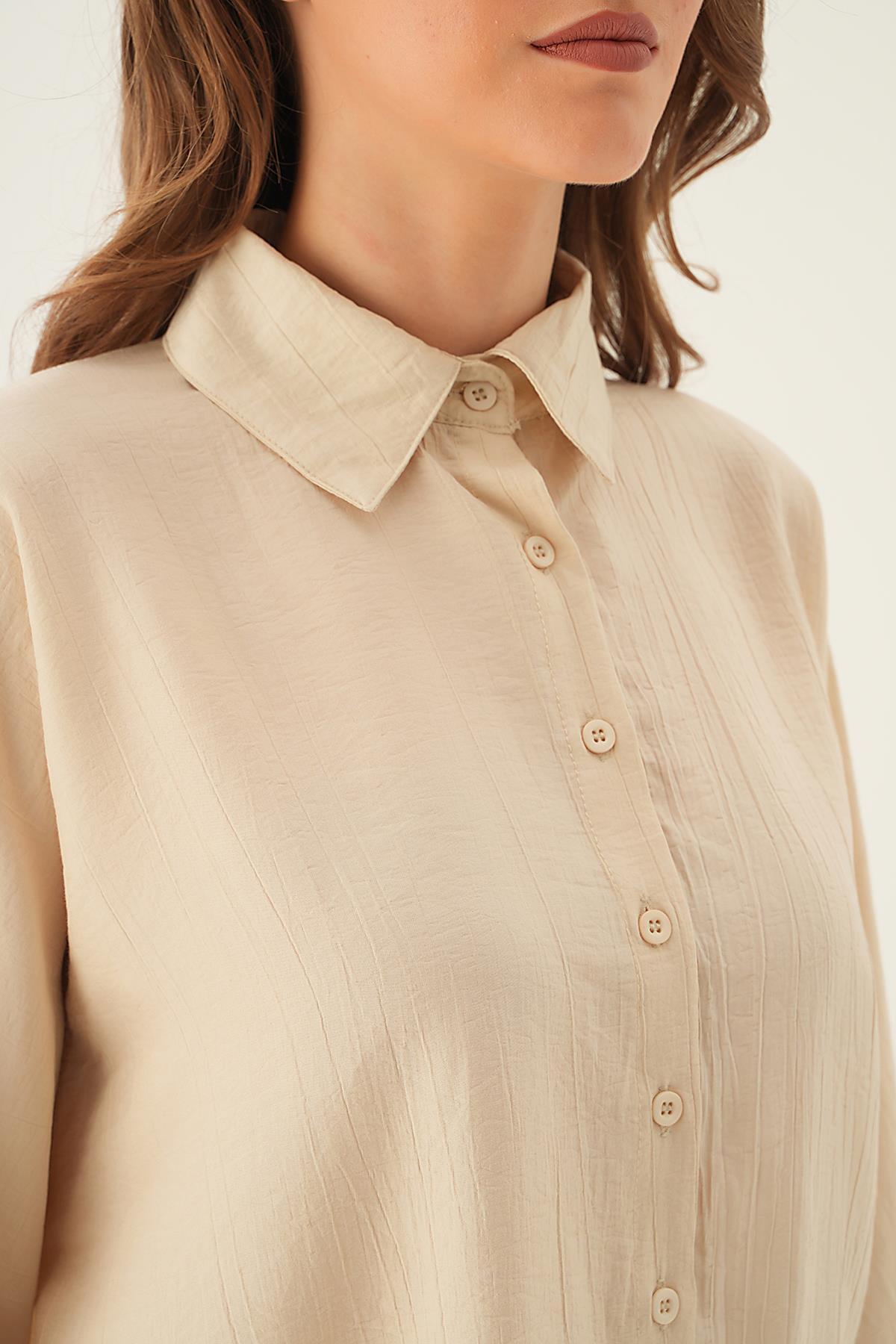 Bej Fakir Kol Gömlek 4058A - 6