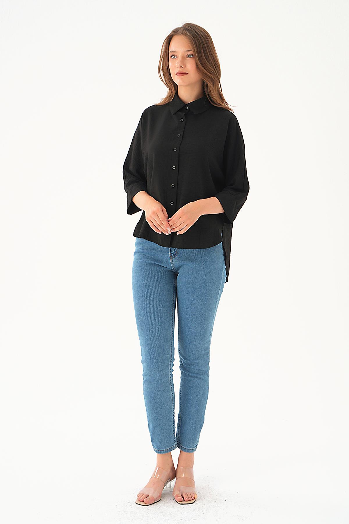 4058A Fakir Kol Gömlek Siyah 