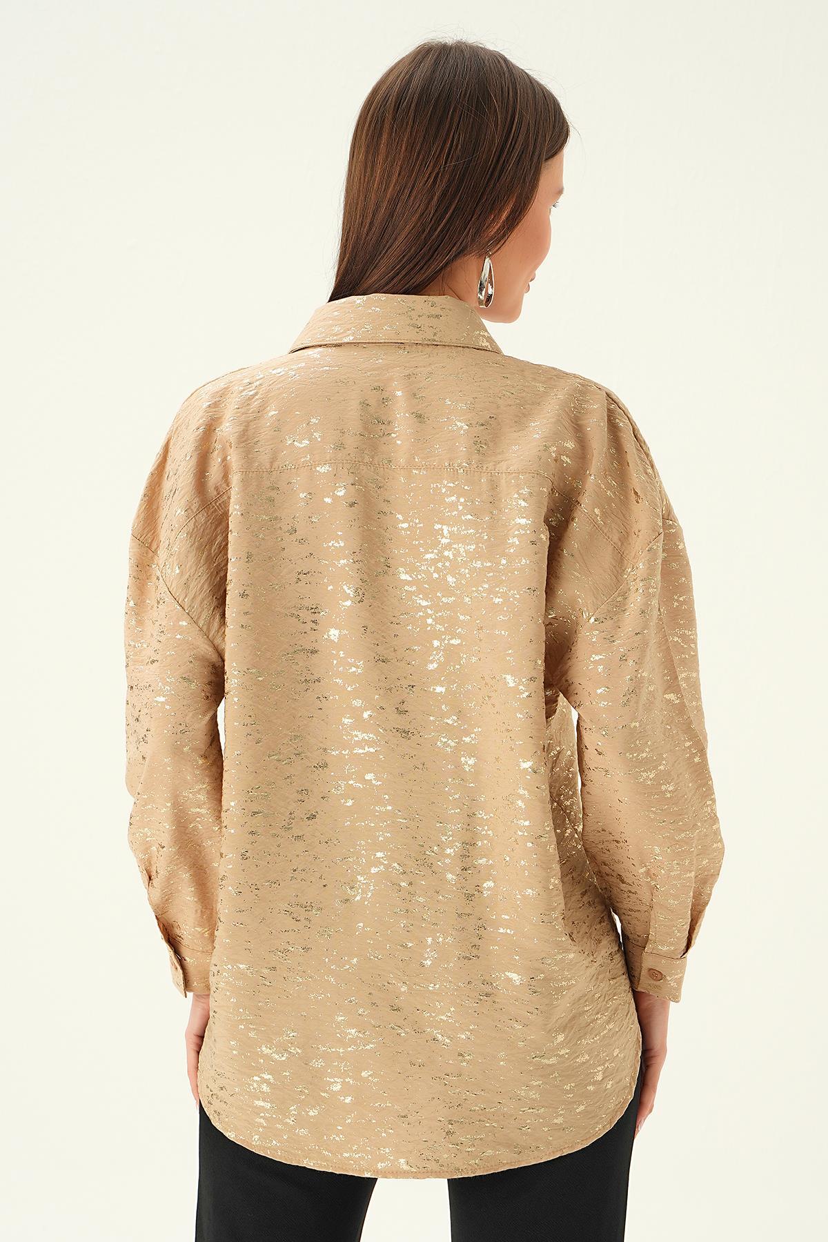 Bisküvi Varak Detay Gömlek 4069 - 4