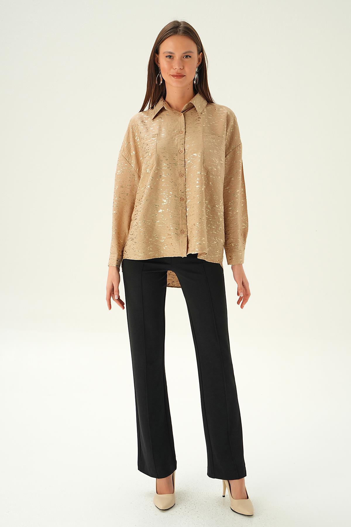 Bisküvi Varak Detay Gömlek 4069 - 6