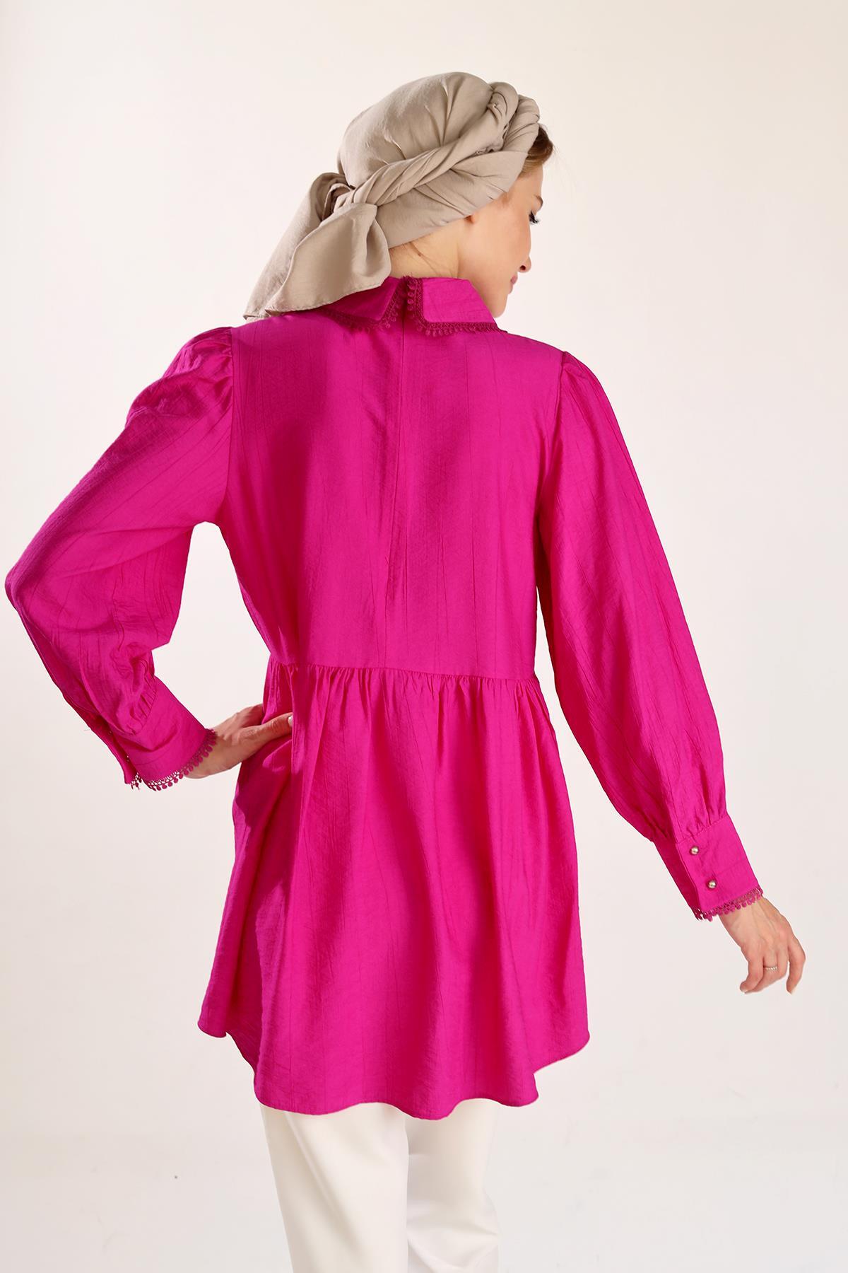 Fuşya Bebe Yaka Tunik 4069A - 5