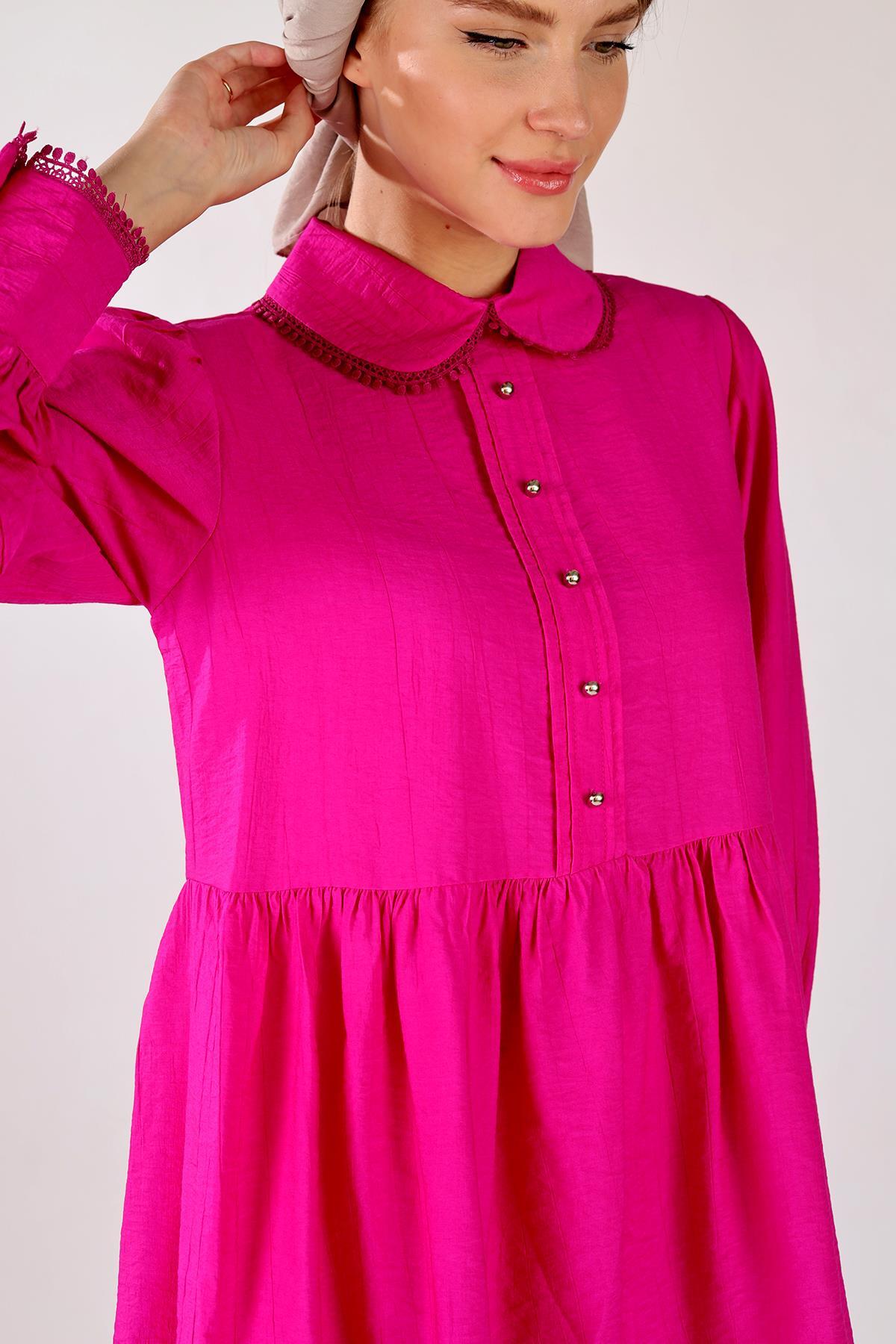 Fuşya Bebe Yaka Tunik 4069A - 7