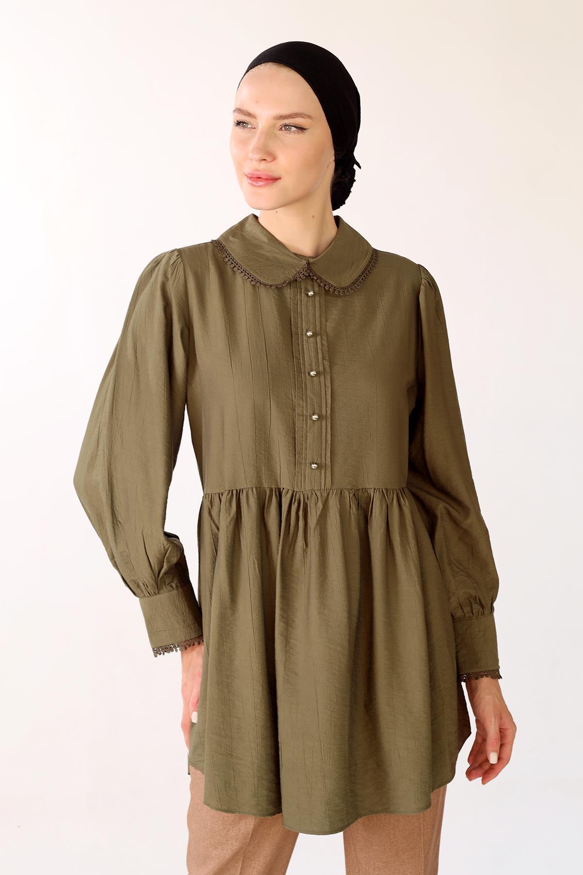4069A Bebe Yaka Tunik Haki 